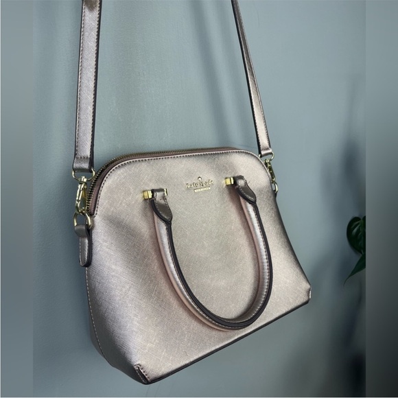 Kate Spade Medium Rose Gold Leather Dome Satchel - Picture 7 of 9